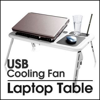 PC LAPTOP NOTEBOOK TABLE USB 2 COOLING FANS MOUSE PAD