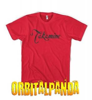 Red T Shirt with Black TAKAMINE logo   ltd acoustic electro semi ean