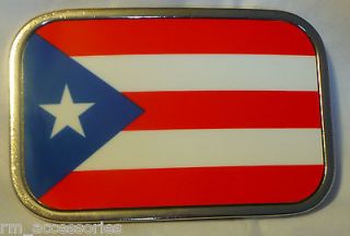 PUERTO RICO FLAG BELT BUCKLE BY BUCKLE DOWN ~ MADE IN USA ~ US SELLER 
