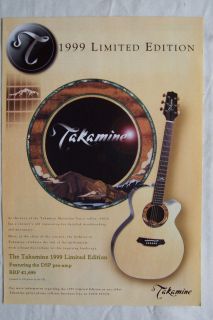 TAKAMINE ACOUSTIC GUITAR   1999 Limited Edition   Magazine 