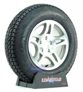 Trailer Tires LoadStar K550 ST 205/75D15 Aluminum Rims 15 Wheels 