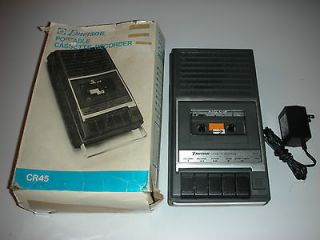   Emerson Portable Cassette Recorder CR45 With Box and Power Adapter