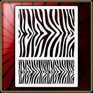 Tiger / Zebra Print Airbrush Stencil Template Airsick