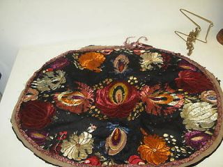 Vintage Hungarian Matyo Folk Embroidery tablecloth 14 x 18