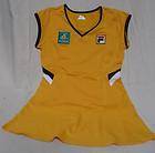 Fila BNP Paribas Open Tennis Ball Girl Womens Dress Yellow New Large 