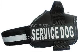 Dog Harness SERVICE reflective patches working Medium