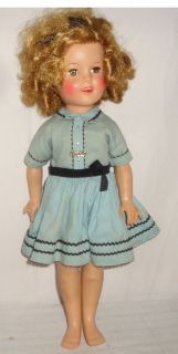 VINTAGE SHIRLEY TEMPLE DOLL TAGGED DRESS & PIN 17 TALL