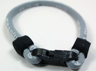 Gray Grey Titanium Dual Sport Single Loop Balance Bracelet Wristband 