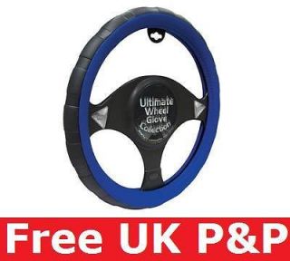 Black Blue Sports Steering Wheel Cover for RENAULT WIND OCT2010 G5