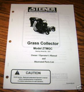 Steiner Tractor ZTMGC Grass Collector Op & Parts Manual