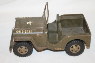 Vintage Tonka GR2 2431 Jeep U.S. Army Truck Toy Steel Metal Diecast 