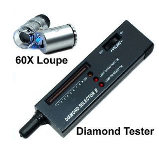 Jeweler diamond tool kit  Portable Diamond Tester   60X Illuminated 