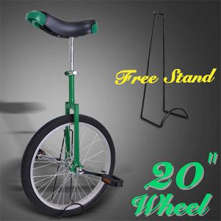 20 Wheel Leakproof Butyl Tire Unicycle Free Stand Adjustable Cycling 
