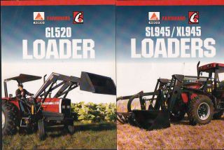 Two AGCO Farmhand Tractor Loader Brochure Leaflets