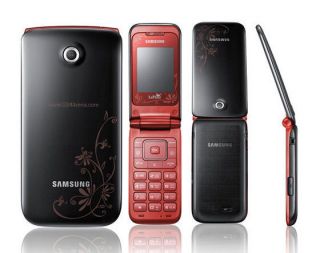 Brand New Samsung GT E2530 La Fleur   Red (Unlocked) Mobile Phone