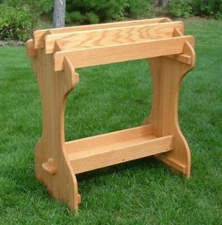 AMISH Stained Oak Saddle Rack Stand No Tool asbly wood