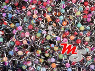 Wholesale LOT 100 TWISTER 14g Belly Ring Body Jewelry