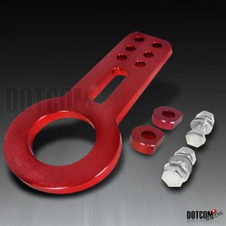 RACING GLOSSY RED FRONT AND REAR 2PCS TOW HOOK ANODIZED CNC ALUMINUM 