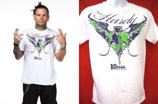 Jeff Hardy Whiteout TNA Impact Wrestling White T shirt New
