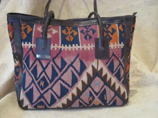 Turkish Bag from Vintage Kilim fits Laptop etc from Pasha Rugs B75