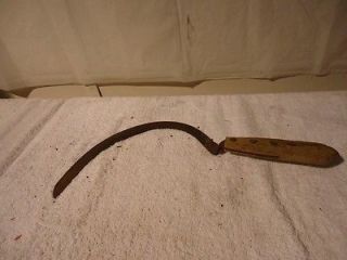 Antique Rustic Rusted Wooden Handle Scythe 18 1/2 Long (EUC)