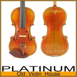 Crafted Scroll Royal Violin #2879 with Fleur de Lys  Platinum 