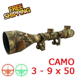   CamouflageTACTICAL SNIPER RED&GREEN RIFLE SCOPE HUNTING SCOPE/Rings