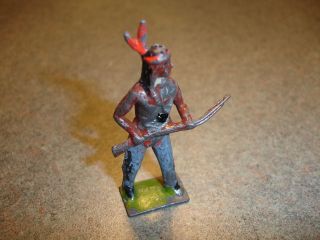   Antique Collectible Britains American Indian Lead Toy Soldier w/ Rifle