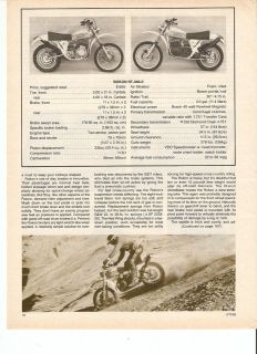 1976 Rokon RT340 RT 340 II Motorcycle Specification Information Tech 
