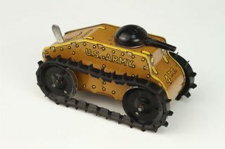 Vintage Marx Tin Litho US Tank Co. No 4 Wind Up Toy