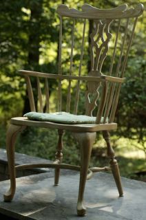 Pennsylvania House Country French Highback Pickled Oak Dining Chair 