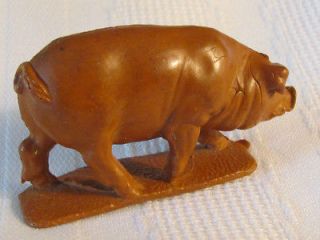   Safari Farm Red Boar Pig Ham Auburn Rubber Co USA Indiana toy 1950