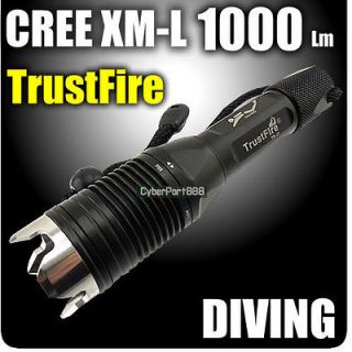   TR J1 Diving 1000Lm CREE XM L T6 LED Flashlight Torch Waterproof 100m