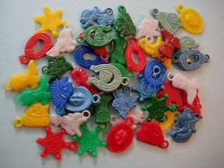 VINTAGE Plastic OLD WEST WESTERN Gumball Charm Lot of 40 COWBOY 