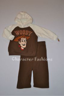 TOY STORY WOODY Boys 2T 3T 4T Shirt Pants Outfit Set Toddler Hoodie 
