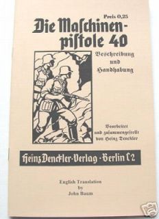 German WW2 MP40 Manual 1941 English Translation 8
