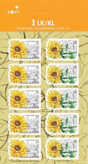 Finland 2012 MNH Sunflower Sheet 10 of stamps Issued May 7