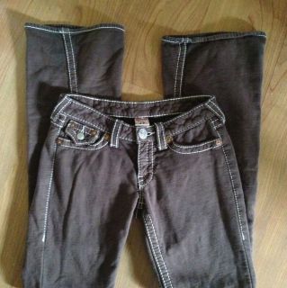 Womens True Religion Brand Jeans Chocolate Brown Pants Sz 28 L