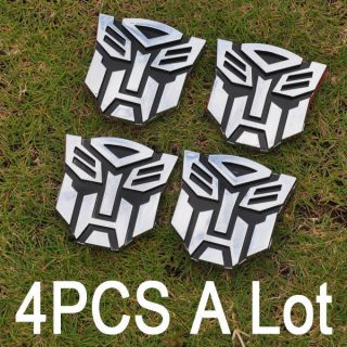 4PCS Super Transformers Autobot Car posted Badges Auto Motorcycle 