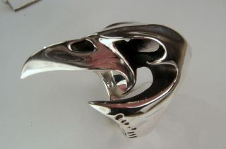   Silver Ring Skull Ring Biker Harley Davidson Masonic Eagle Unique