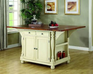   DISTRESSED ISLAND CART DINING TABLE DINING ROOM KITCHEN FURNITURE