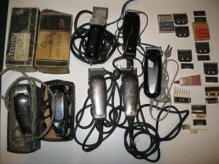 VINTAGE ELECTRIC HAIR CLIPPERS LOT, OSTER, ANDIS, ALLOVER