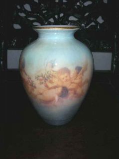 Cherubs Pattern Patchwork Ceramic Vase   Adorable