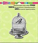  Cling Rubber Stamps VINTAGE VICTORIAN BIRD CAGE See Project Ideas