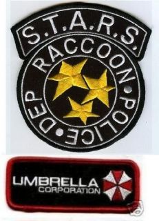   HALLOWEEN COSTUME PATCH Resident Evil STARS UMBRELLA CORP ID TAG c