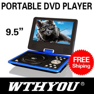   PORTABLE CAR DVD PLAYER USB SD GAME AV IN & OUT FM TV RADIO New