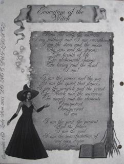 Book Of Shadows Page 10, Evocation of the Witch, Charmed,Wicca, Witch 