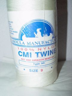 CMI Nylon Commercial Seine Twine Type AA White NEW SIZE 9 2270 USA 