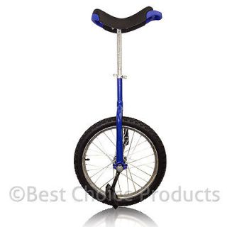 Unicycle 18 Blue Chrome Unicycles Wheel Cycling Outdoor Sports 