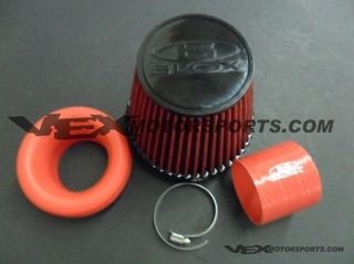 BLOX RACING 3.5 INCH RED VELOCITY STACK AIR FILTER KIT NISSAN TOYOTA 3 